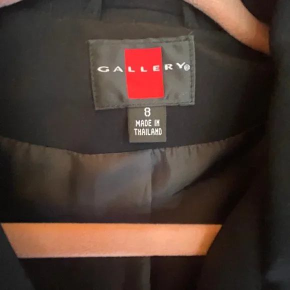 GALLERY BRAND BLACK ALL WEATHER DETACHABLE HOODED LONG COAT - Picture 2 of 9